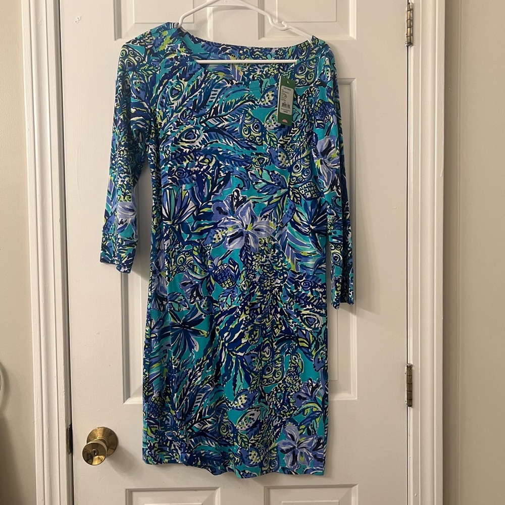 Lilly Pulitzer Blue and Green Women's Dress